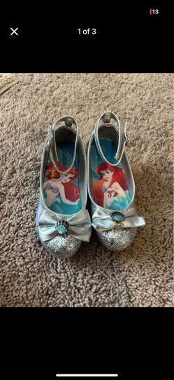 Toddler girl Princess Ariel shoes with heel. Size 10T. 