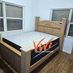QUEEN MATTRESS WITH BOX SPRING 2PC. BED FRAME ISN'T AVAILABLE