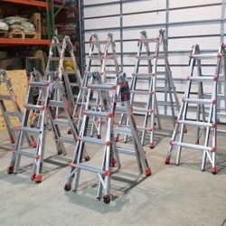 New little giant adjustable multi position ladder ladders