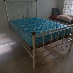 Antique full size bed w/ white mattress!