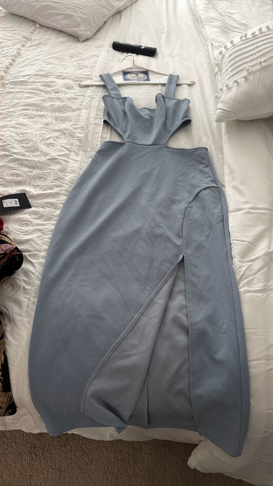 Cut Out Front Slit Midi Dress