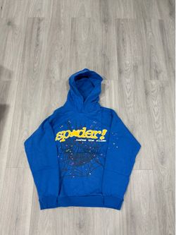 Blue Sp5der Hoodie, Size Medium and Brand New!