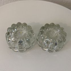 Princess House Glass Candle Holders Taper or Pillar