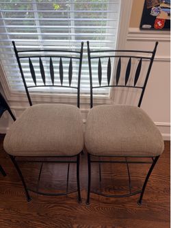 Two barstools/countertop chairs (iron barstool, 24in)
