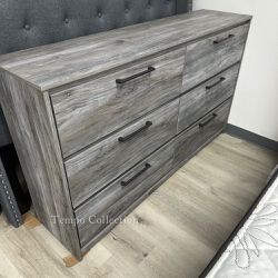Multi Grey Six-Drawer Dresser, Multi Grey Color, SKU#10B221D