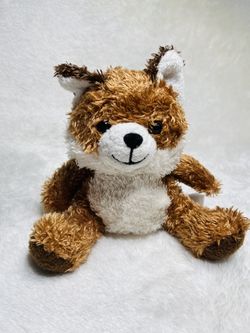 7” Adorable Red Fox Plush Textured Red Fox Plush