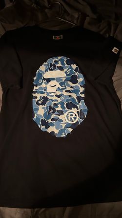 blue bape shirt