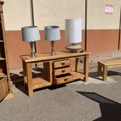 Rustic Sturdy Solid Dresser Table
