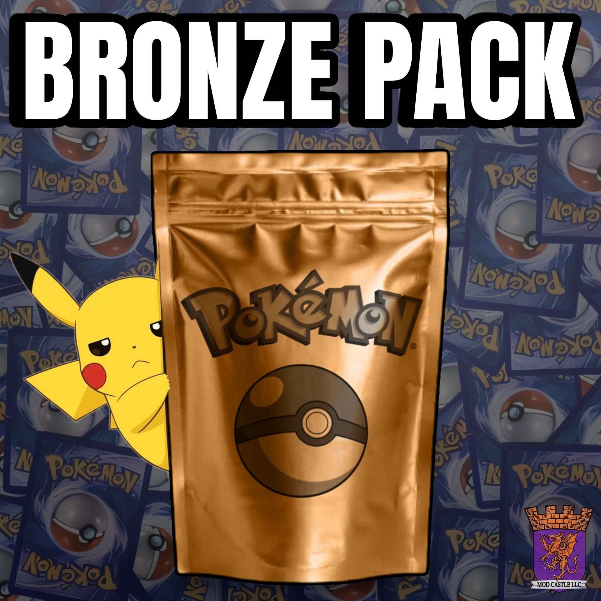 Mod Castle LLC - Bronze Pokemon Booster Pack - Assorted Pokemon Card Lot - TCG
