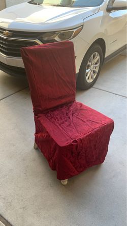 22 Red Chair Slip Covers. Beautiful Red on Red Pattern