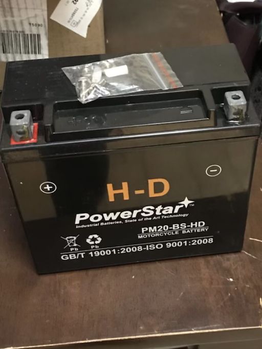 Photo 3YR warranty battery Harley Davidson Softail 1988