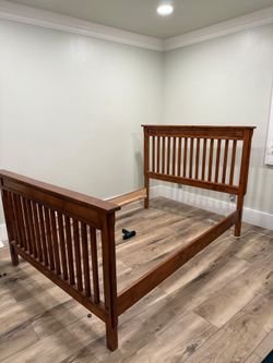 Queen frame and mattress for $55 firm