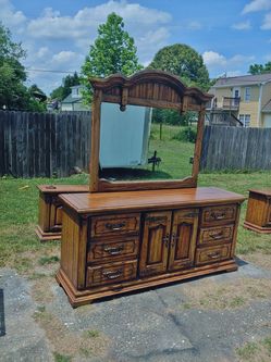 Dresser with mirror