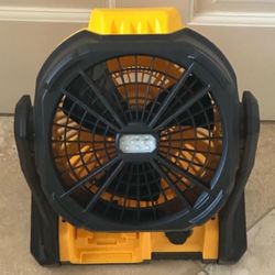 Jobsite Fan Compatible With Dewalt 20v With Led Light