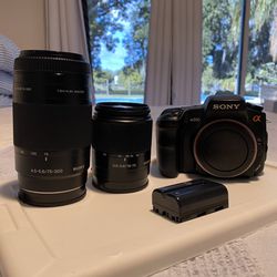 Sony Alpha 200 With  18-70 &. 75-300 mm Lens