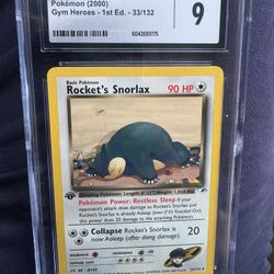 Pokemon 2000 Rockets Snorlax CGC 9 Mint 