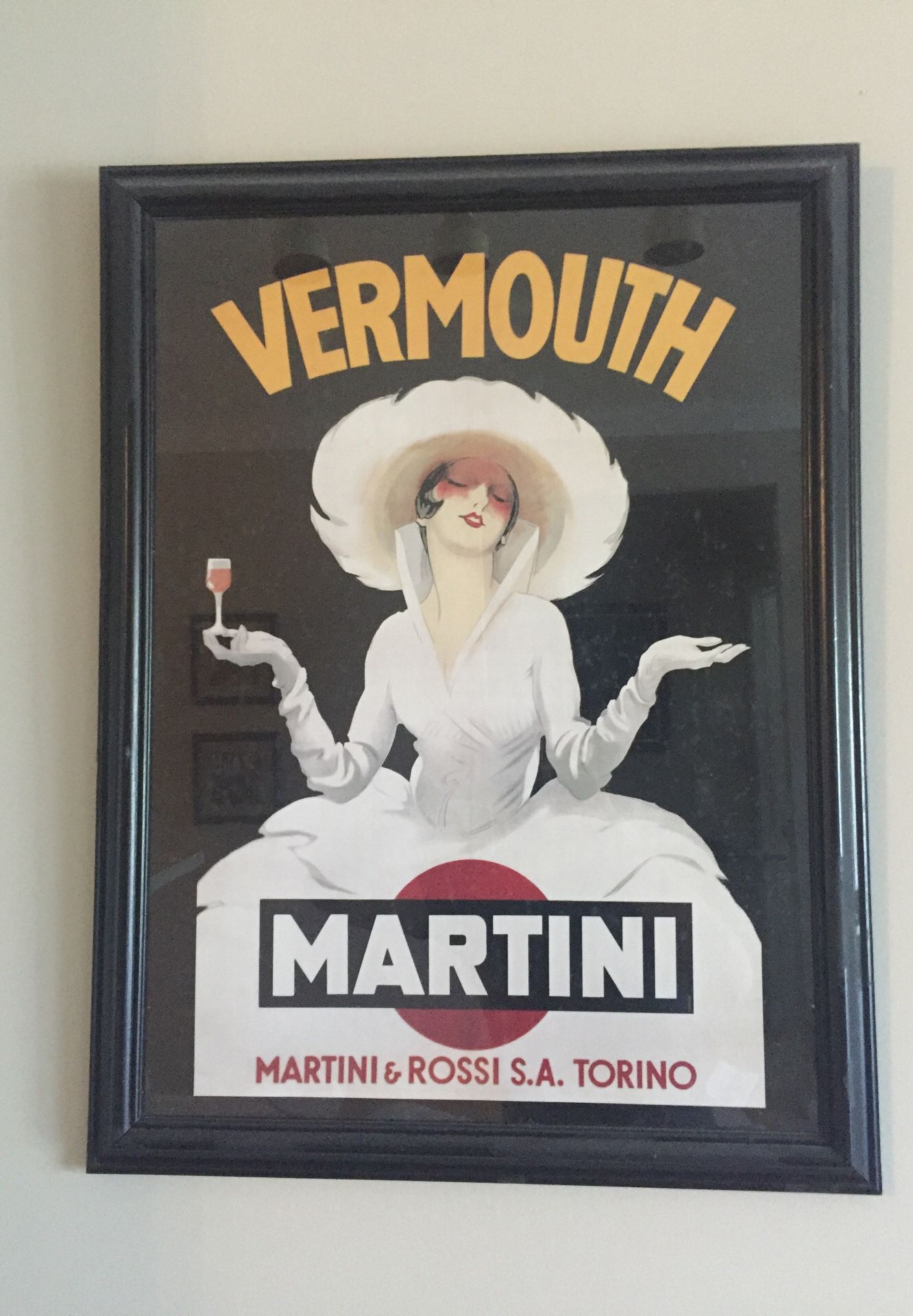 Martini and Rossi framed poster