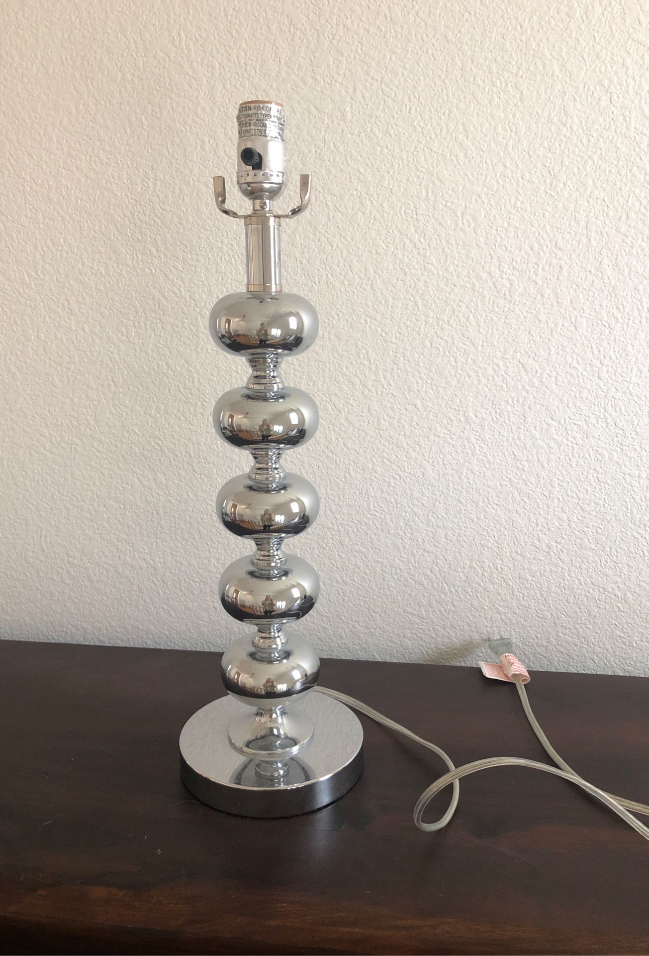 Lamp Base- Modern Silver Design