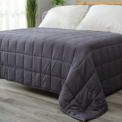 Perfect For All Seasons! Fall Asleep Quicker and Deeper with Weighted Blanket 15 lbs