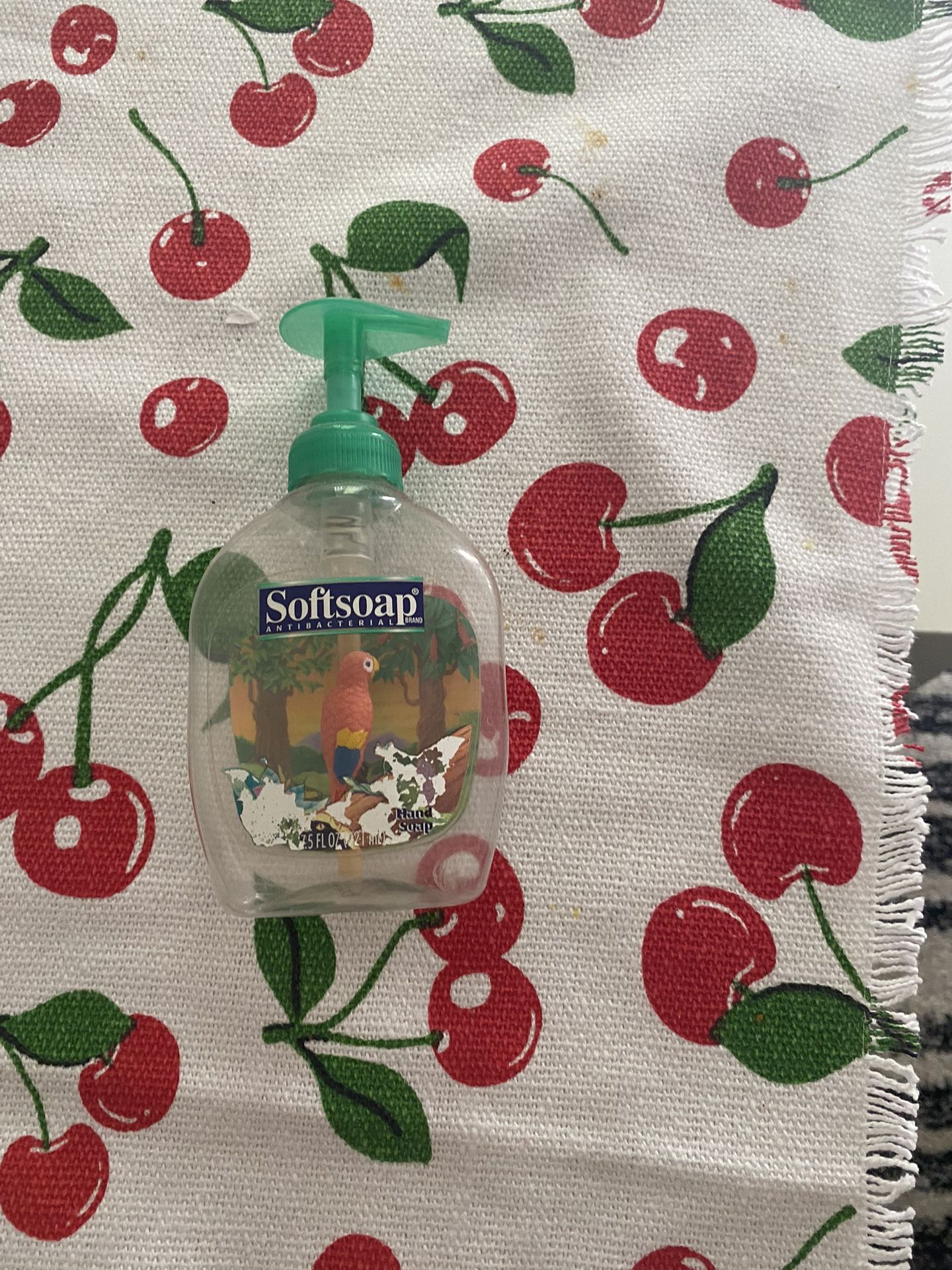 RARE Vintage Collectible SoftSoap Hand Soap Dispenser Animal Inside Bottle - Parrot