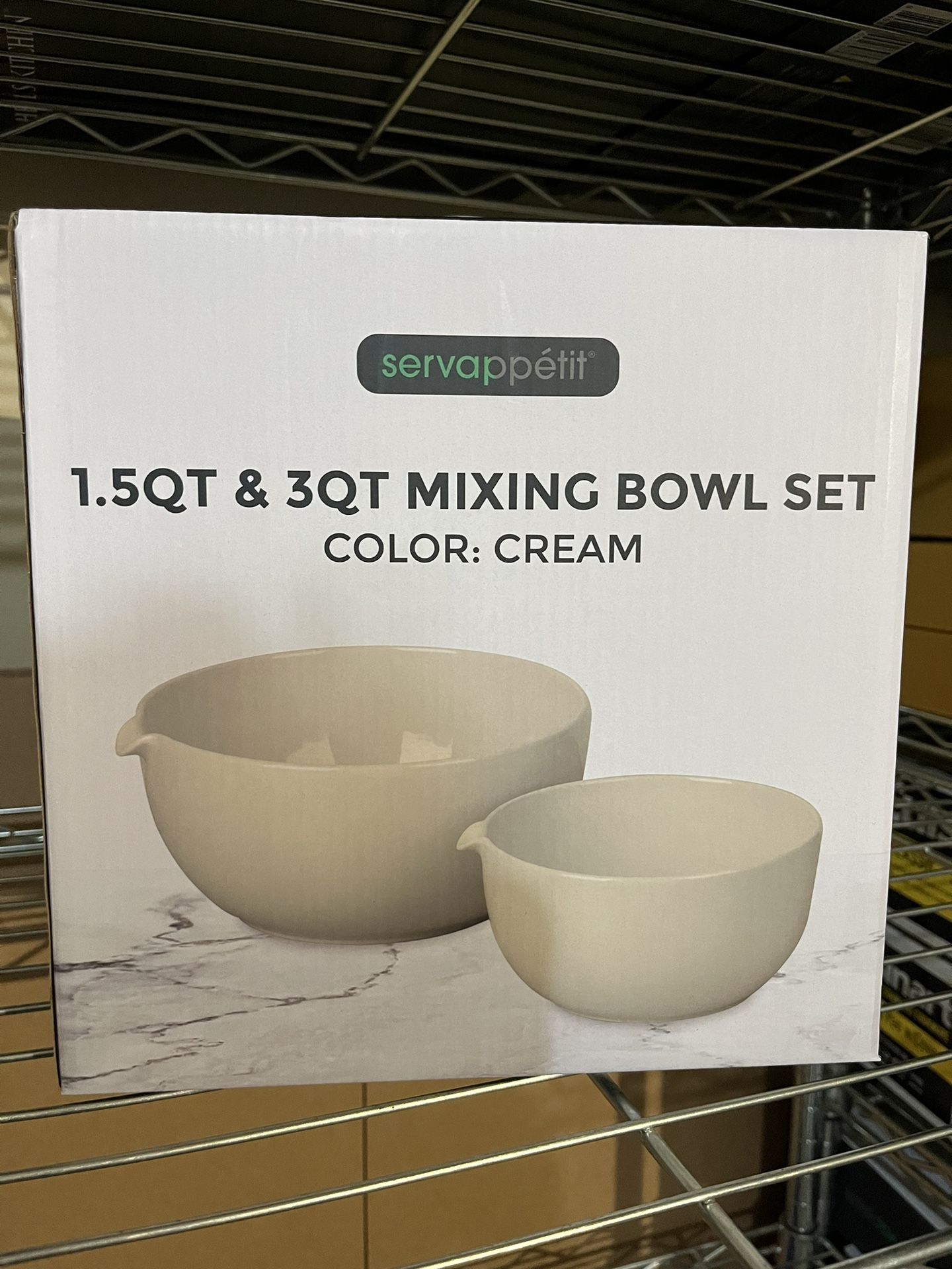 Servappetit 1.5 Qt And 3 Qt Mixing Bowl Set