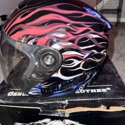 Harley Davidson Red White & Blue Flame Helmet