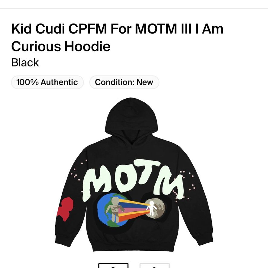 Kid Cudi CPFM For MOTM III I Am Curious Hoodie for Sale in Rancho  Cucamonga, CA - OfferUp