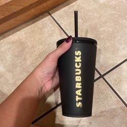 Matte Black Starbucks Cup