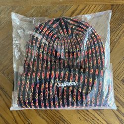 Supreme Rainbow Loose Gauge Beanie (FW25) Black
