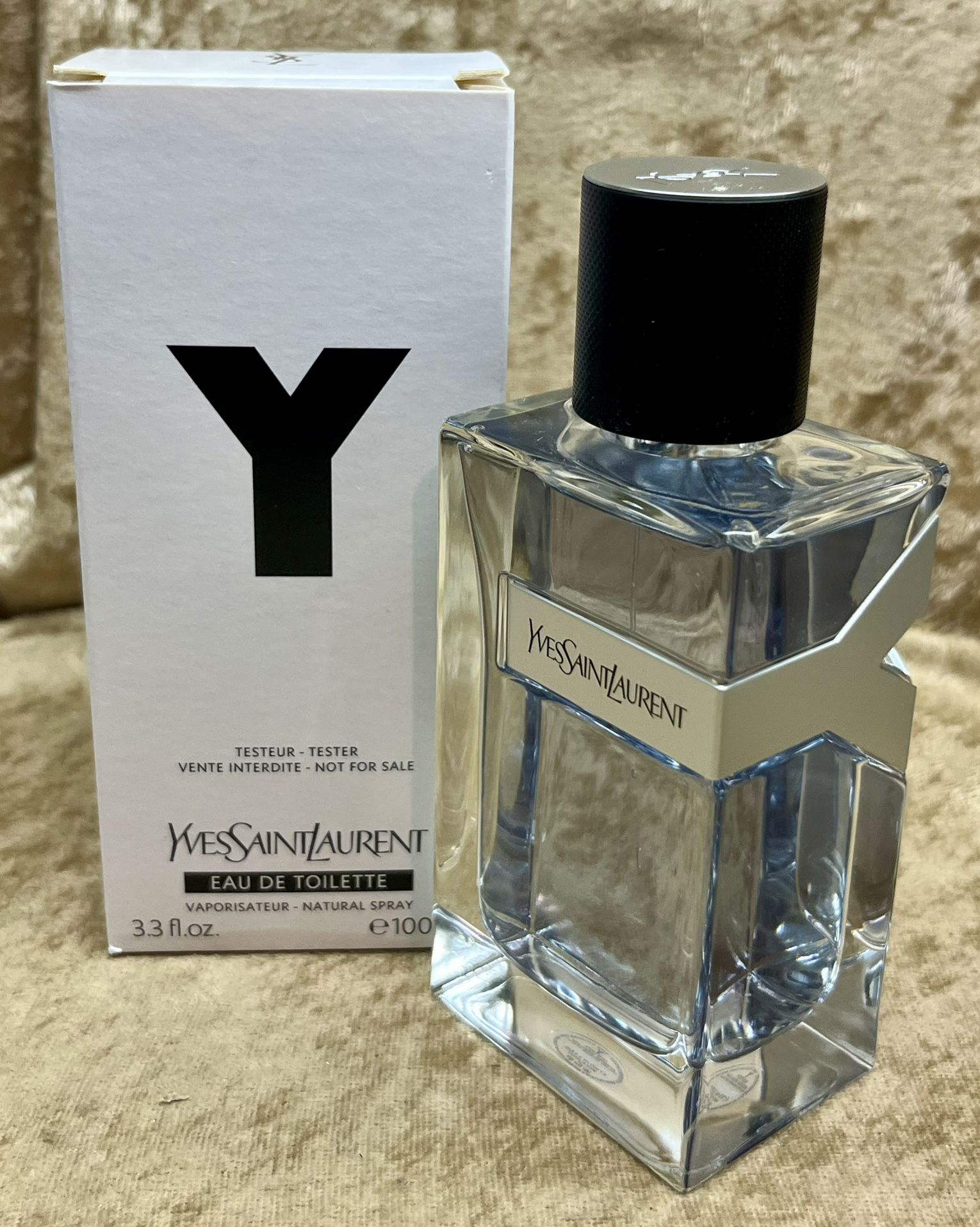 Y YSL Yves Saint Laurent For Men Eau De Toilette 3.3 Fl. Oz. 100 Ml. Spray. Tester Bottle