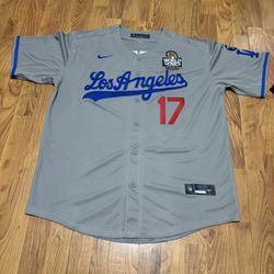 Los Angeles Dodgers Stitched Grey Shohei Ohtani Jerseys