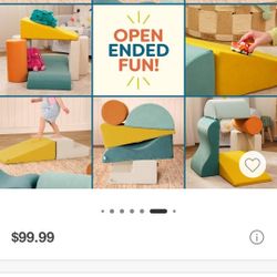 b toys foam building shapes for indoor play soft play equipment - 5pc