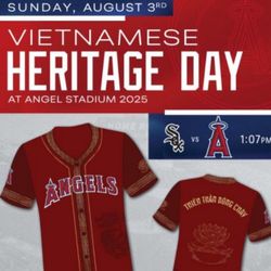 ANGELS BASEBALL JERSEY HERITAGE DAY - VIETNAMESE XL