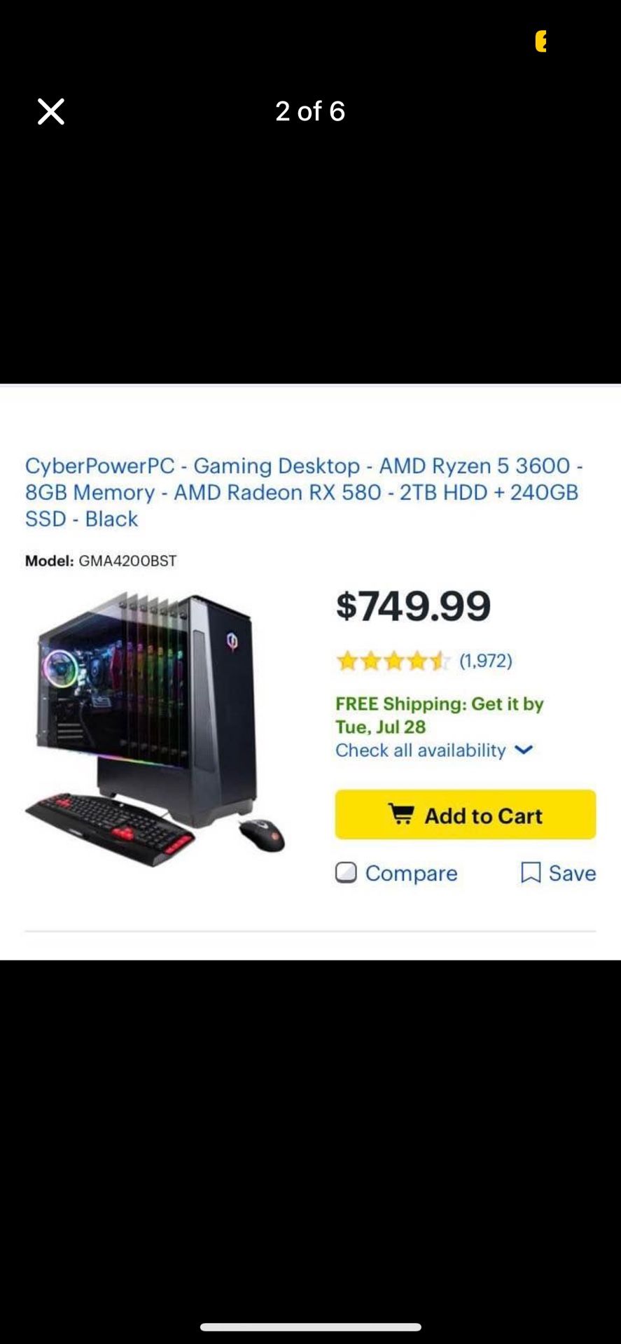Cyber Power Gaming Pc 