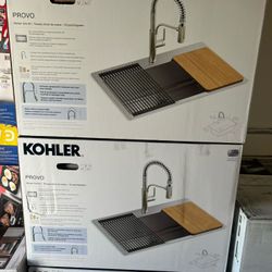 Kohler Provo 33" Dual Mount Single-bowl Workstation Kitchen Sink Kit