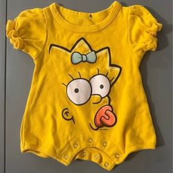 The Simpsons Baby Onesie Size 6 months just $5 