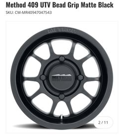 Method Race Wheel Rims 409 For Rzr 