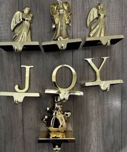 Set of Seven “Joy” Stocking Holders
