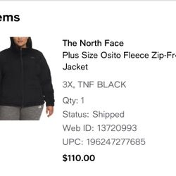 3X North Face Osito Fleece Jacket