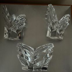 There Is A Three Pieces Candle Holder From Mikasa all three pieces for $55 TOTAL