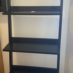 Black Floater Ladder Shelf. 