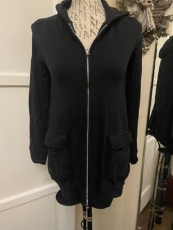 Black Zip Up Hoodie Large