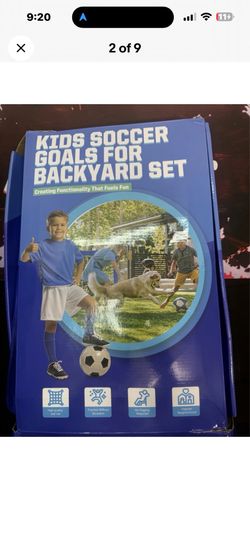 Kids Soccer Goal Backyard Set. 2 Goal Set (NEW)