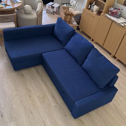 IKEA Blue Convertible Couch