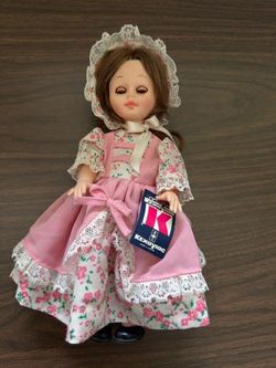 Vintage Kehagias (also known as  Kexayiac) Little Bo Peep Doll w/ Sleepy Eyes
