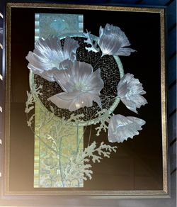 Metallic poppy art