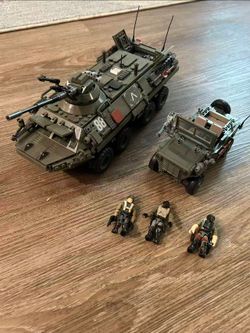 Military lego liked toy cars