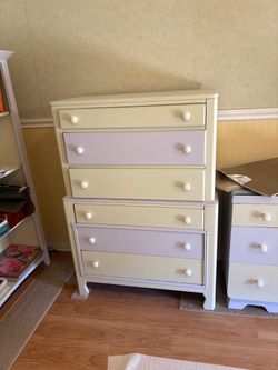 Tall 6-Drawer Dresser, Desk and Bookshelf