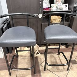 2 Black Barstools