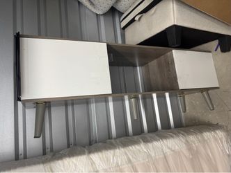 Gray Wood TV Stand